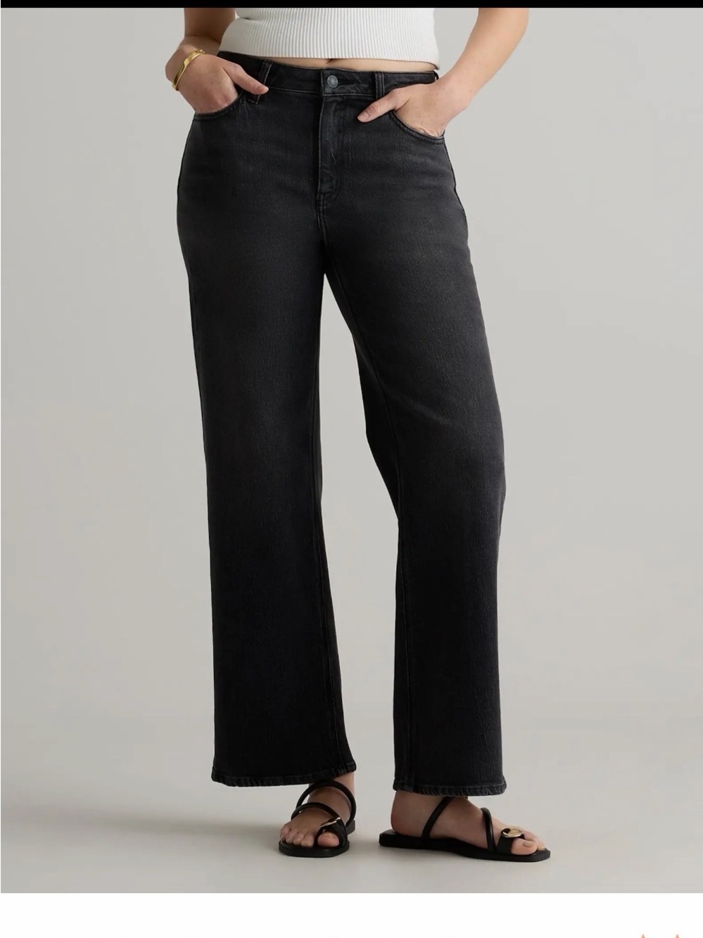 Bell stretched relax straight legged Jeans in Black short